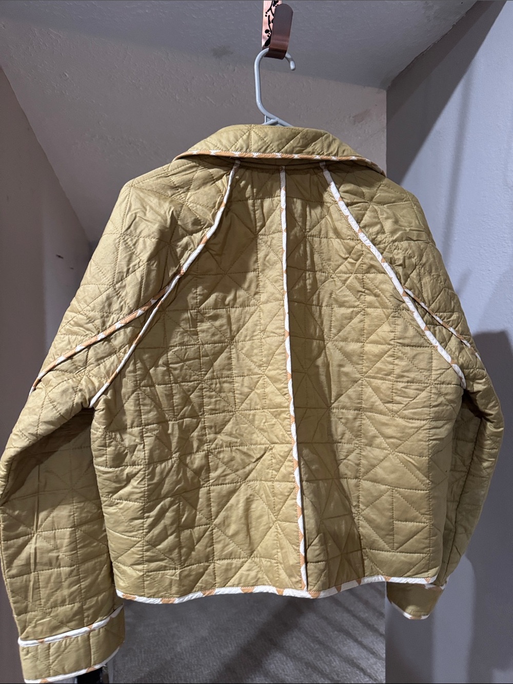 Madewell Quilted Mustard Green Lightweight Jacket - Picture 6 of 8